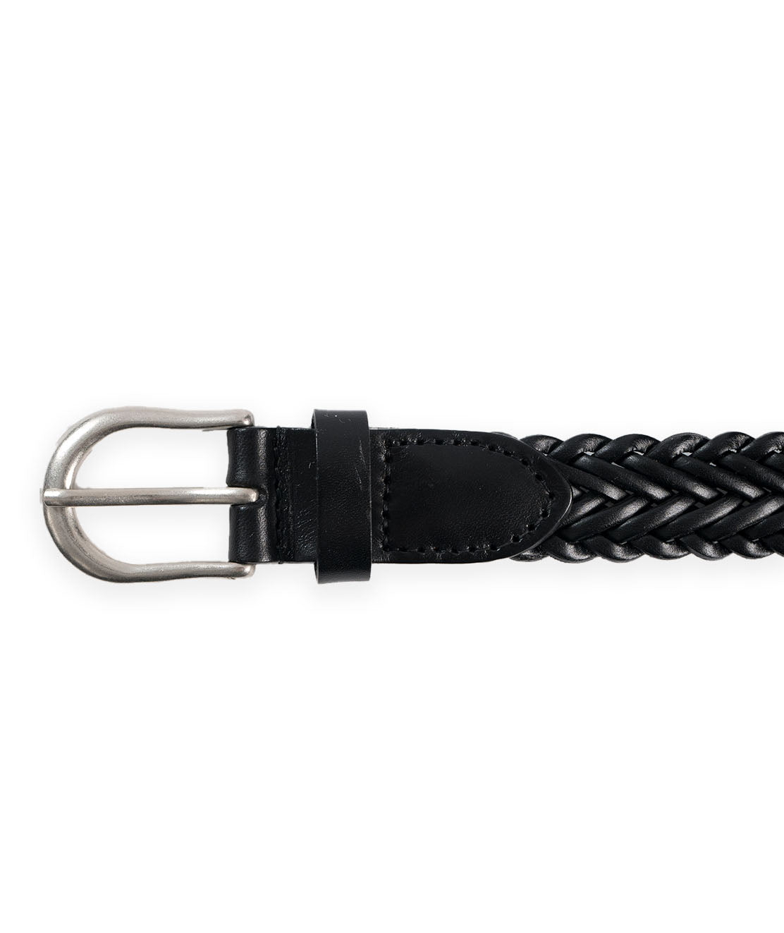 Beams Plus Leather mesh belt - Black – Copperfield