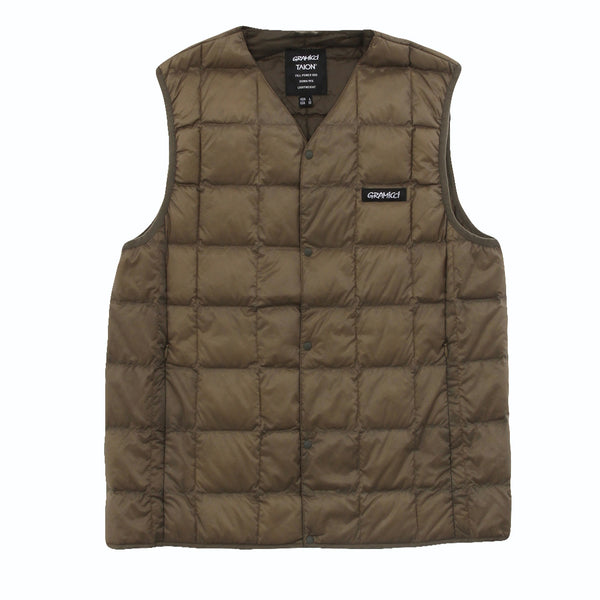 Gramicci x Taion Inner Down Vest Beige | Shop at Copperfield