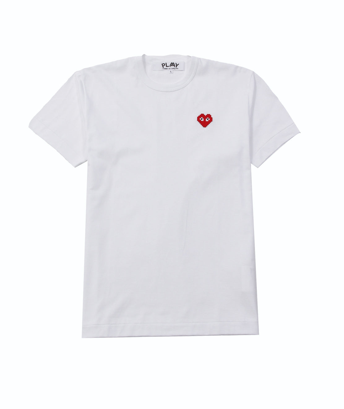 CDG Play Invader Heart T-Shirt White | Shop at Copperfield